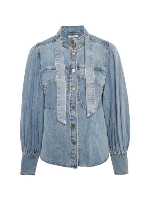 ZIMMERMANN neck tie-up denim blouse Blue 1259246