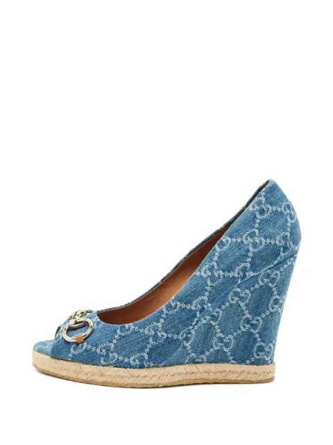 Gucci Pre-Owned Charlotte peep-toe pumps Blue 1356837