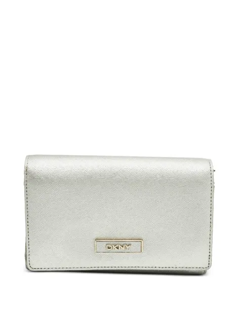 DKNY logo plaque flap wallet Silver 1332809