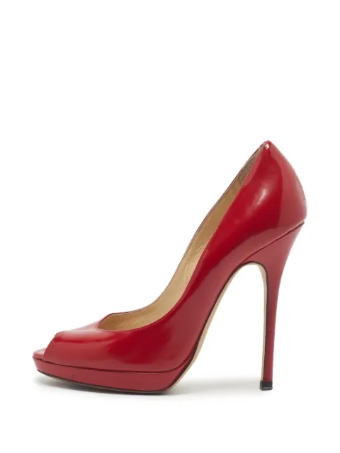 Jimmy Choo Pre-Owned Quiet peep-toe pumps Red 1352728