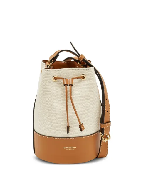 Burberry Pre-Owned canvas leather bucket bag Neutrals 1304251