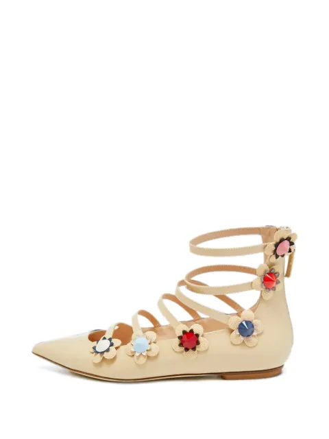Fendi Pre-Owned Flowerland strappy ballet flats Neutrals 1303747