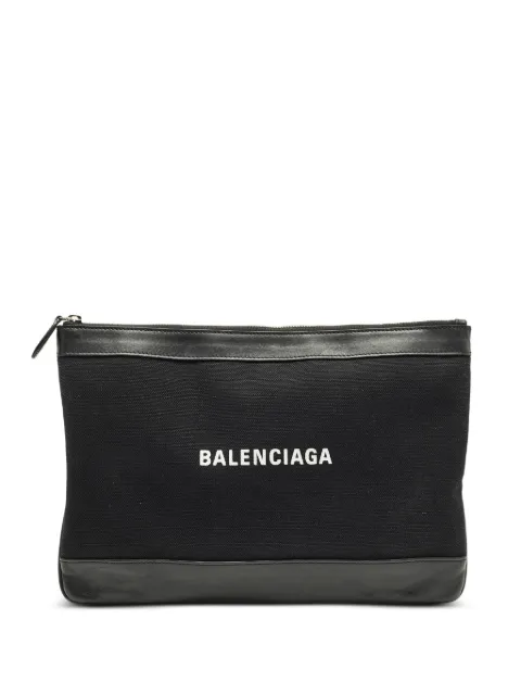 Balenciaga Pre-Owned Navy Clip pouch Black 1268962