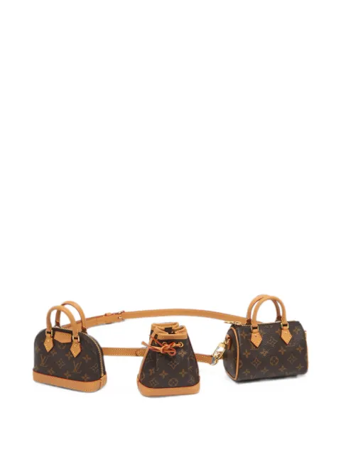 Louis Vuitton Pre-Owned mini Trio Icones Monogram canvas cross body bag Brown 1281875