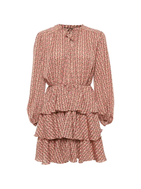 Maje floral-print ruffled mini dress Pink 1358018