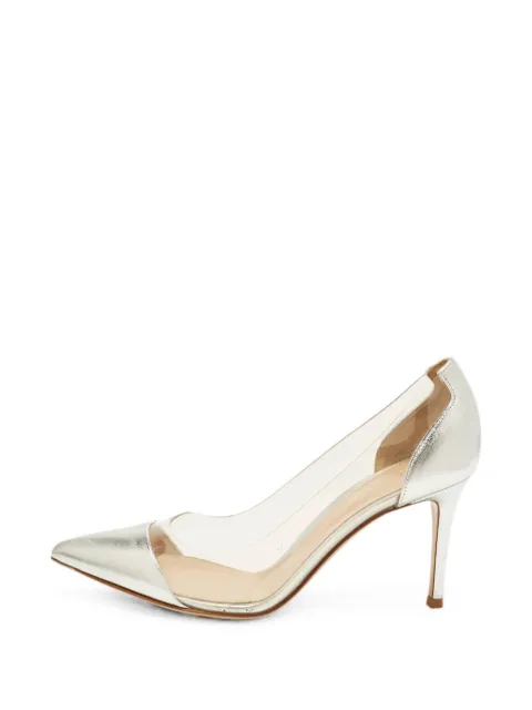 Gianvito Rossi Plexi pointed-toe pumps Silver 1314516