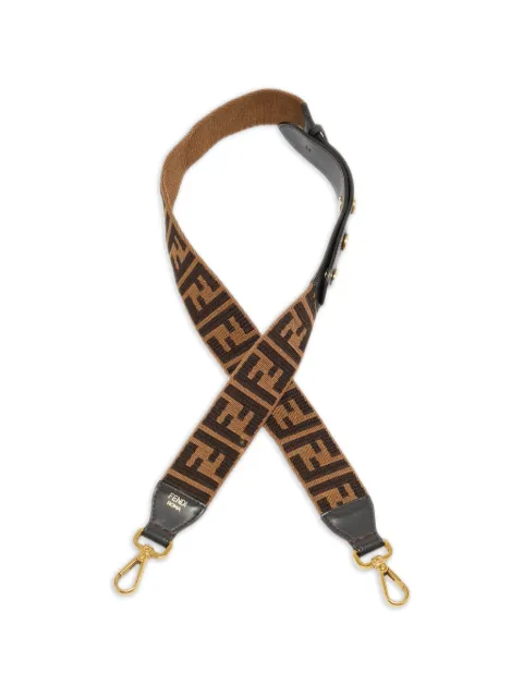 Fendi Pre-Owned Zucca canvas shoulder strap Neutrals 1276130