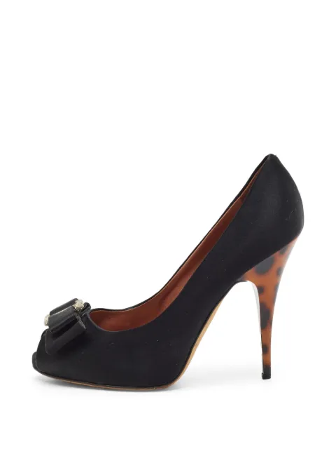 Giuseppe Zanotti Vintage Bow peep-toe pumps Black 1357061