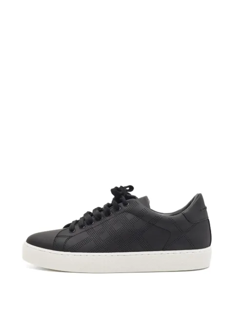 Burberry Pre-Owned Westford leather sneakers Black 1350836