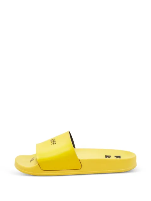 Off-White Pre-Owned logo-print flat sandals Yellow 1332153