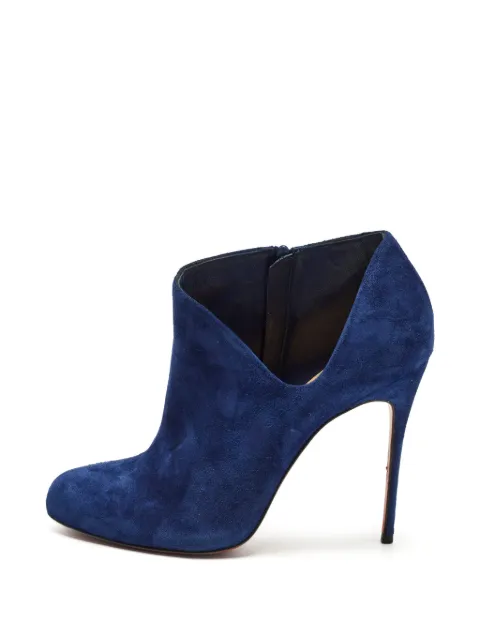 Christian Louboutin Pre-Owned Lisse cut-out ankle boots Blue 1314850