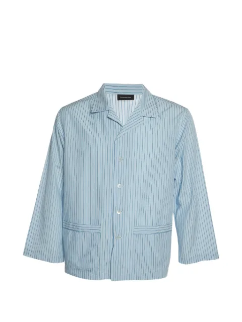 Ermenegildo Zegna Vintage striped cotton pajama top Blue 1351612