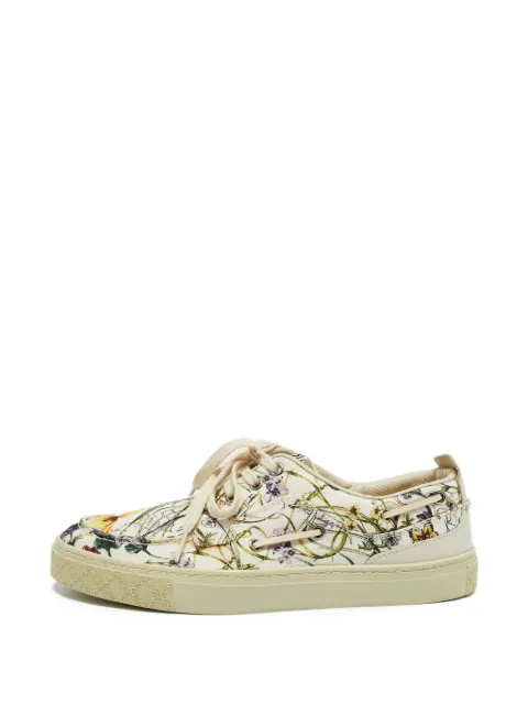 Gucci Pre-Owned floral-print sneakers Neutrals 1340753