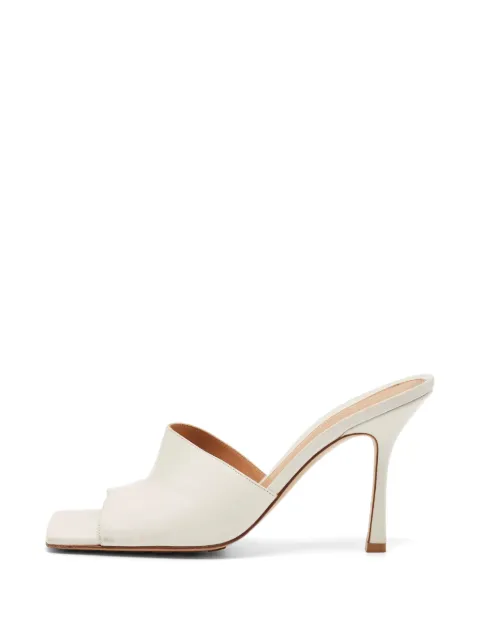 Bottega Veneta Pre-Owned Stretch square-toe sandals White 1330128