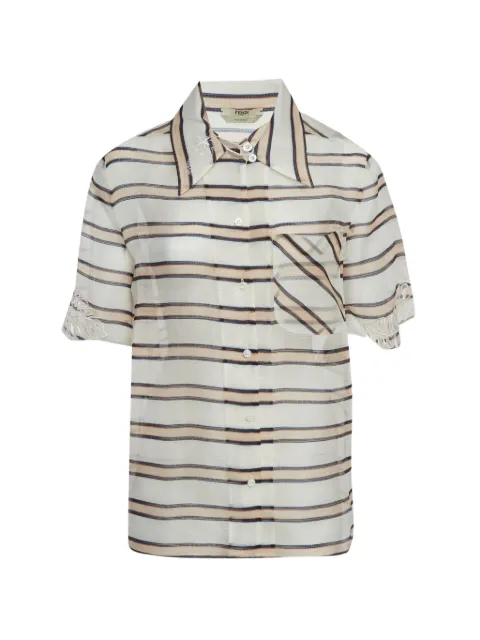 Fendi Pre-Owned striped shirt White 1295909