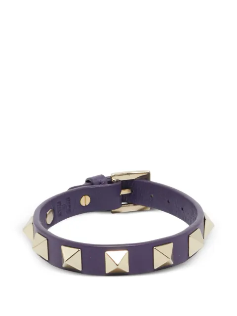 Valentino Garavani Pre-Owned Rockstud leather bracelet Purple 1358966
