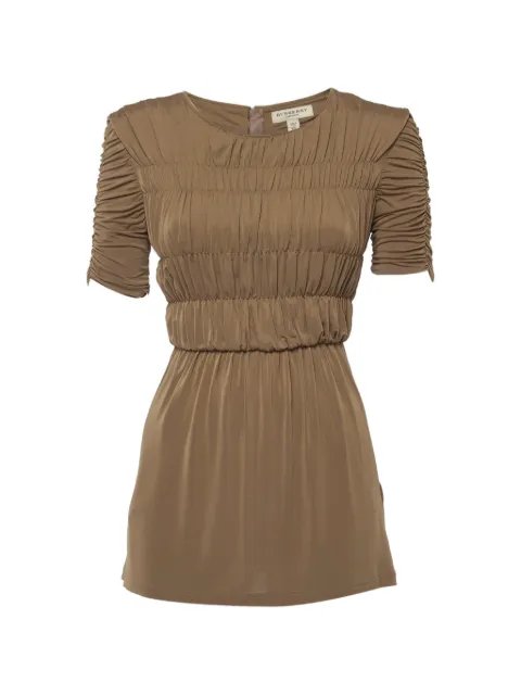 Burberry Pre-Owned smocked jersey top Brown 1317199