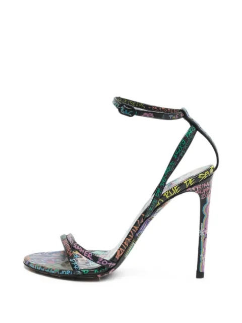 Balenciaga Pre-Owned graffiti-print sandals Black 1346553