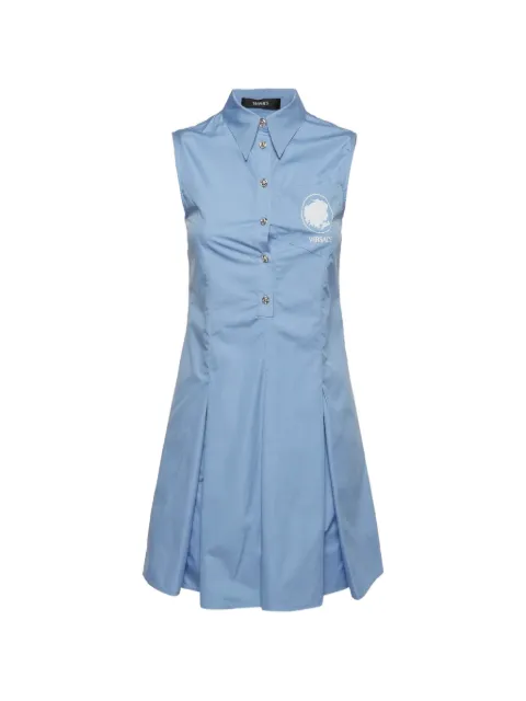 Versace Pre-Owned pleated sleeveless dress Blue 1343705