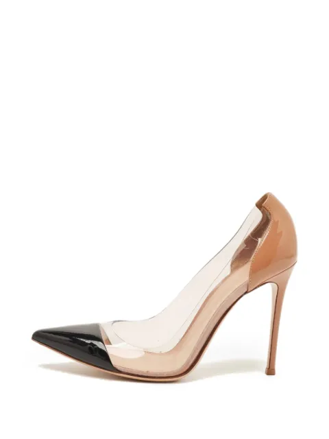 Gianvito Rossi Plexi pointed-toe pumps Neutrals 1330496