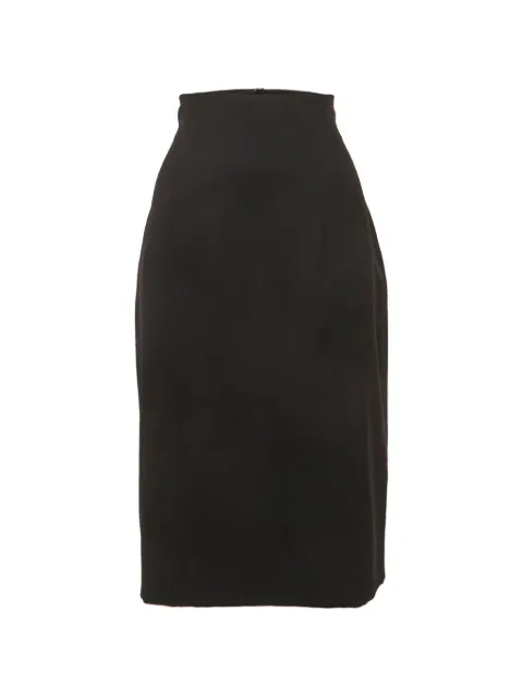 Escada Pre-Owned zip-up pencil skirt Black 1344625