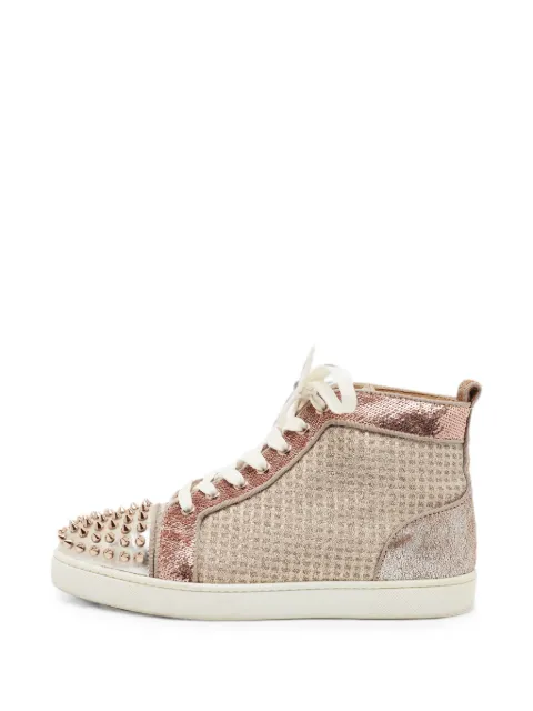 Christian Louboutin Pre-Owned Orlato sequin sneakers Silver 1342484
