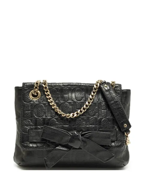Carolina Herrera Vintage Audrey bow-detail shoulder bag Black 1270969