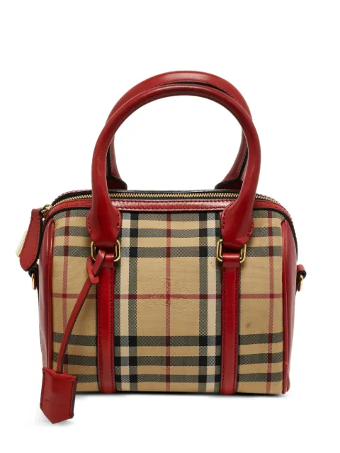 Burberry Pre-Owned Alchester Haymarket check bowling bag Brown 1349047