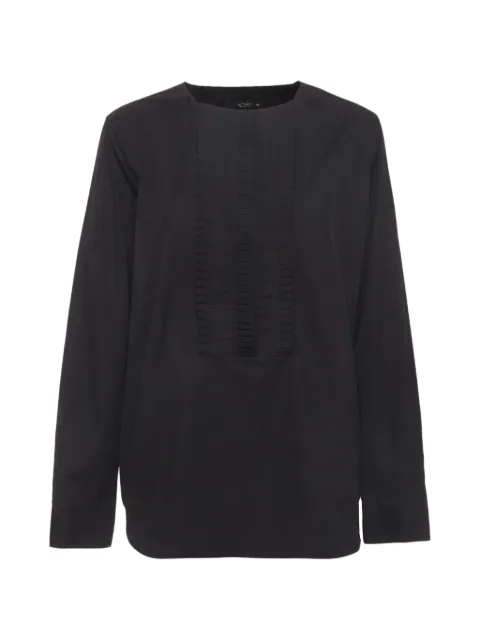 Etro Pre-Owned pintuck-detail blouse Black 1336167