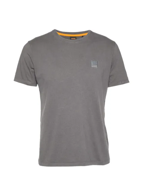 BOSS GREEN HUGO BOSS logo-patch T-shirt Grey 1294312