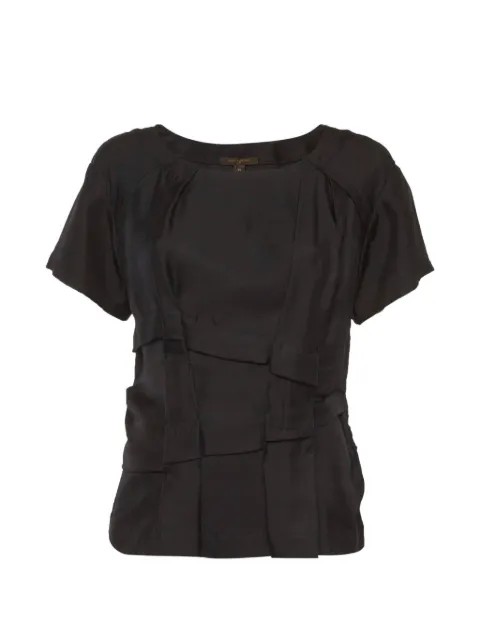 Louis Vuitton Pre-Owned pleated silk blouse Black 1315198