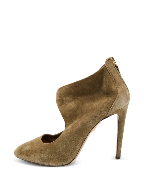 Aquazzura suede-heeled ankle boots Brown 1277154