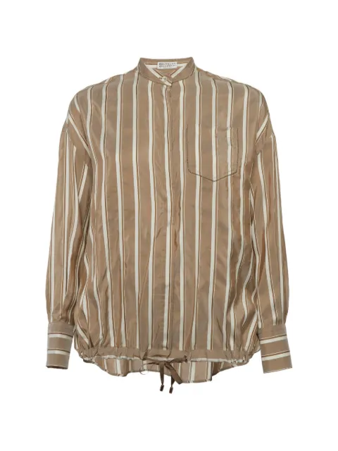 Brunello Cucinelli striped shirt Brown 1310523