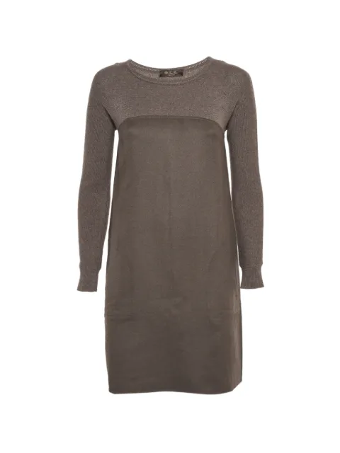 Loro Piana Pre-Owned long-sleeved felt mini dress Grey 1303265