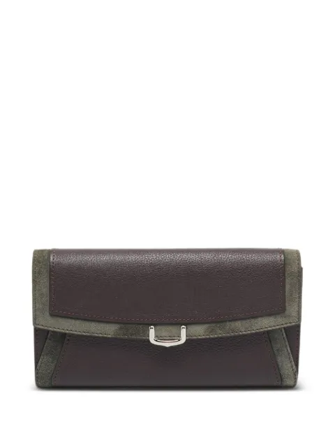 Cartier C De Cartier leather and suede continental wallet Brown 1294426