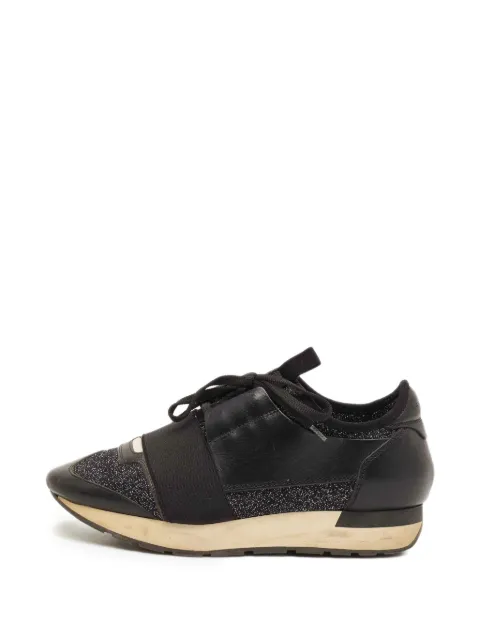 Balenciaga Pre-Owned Race Runner tweed sneakers Black 1330830