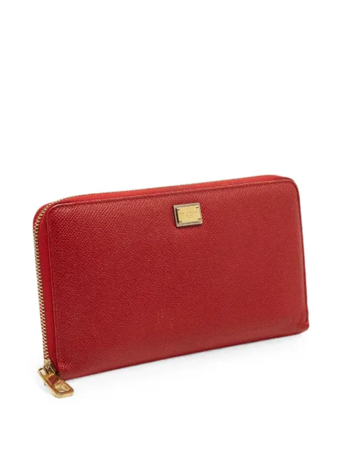 Dolce & Gabbana Pre-Owned zip-around leather wallet Red 1320544