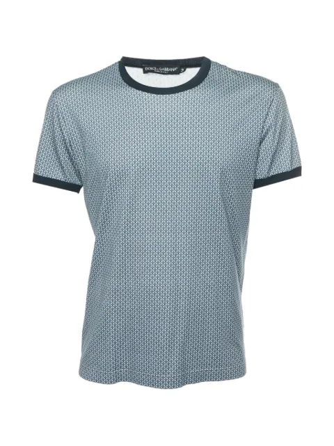 Dolce & Gabbana Pre-Owned geometric-print T-shirt Blue 1318462