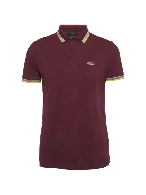 BOSS cotton-knit polo shirt Red 1294298