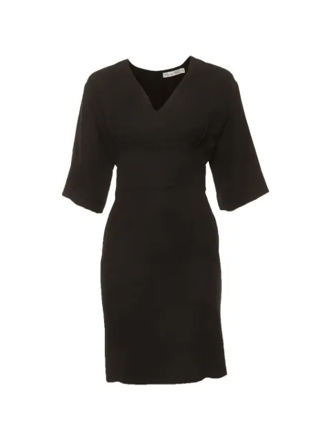 Christian Dior Pre-Owned V-neck crepe mini dress Black 1325037