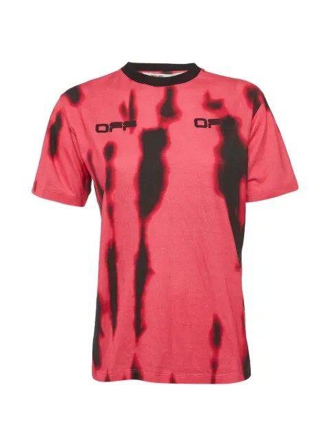 Off-White Pre-Owned tie-dye logo-print T-shirt Pink 1291874