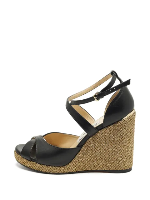 Jimmy Choo Pre-Owned Alanah wedge sandals Black 1288309