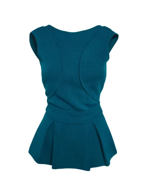 Elie Saab backless peplum top Blue 1311304