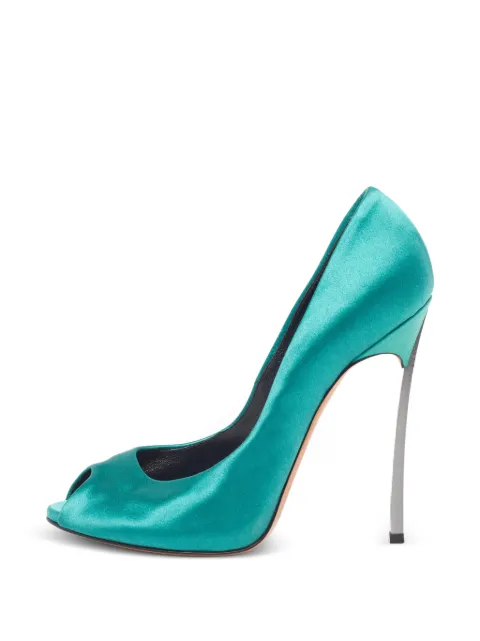 Casadei Vintage Blade peep-toe pumps Green 1305743