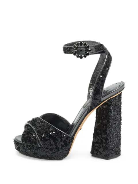 Dolce & Gabbana Pre-Owned sequin-embellished heeled sandals Grey 1305792