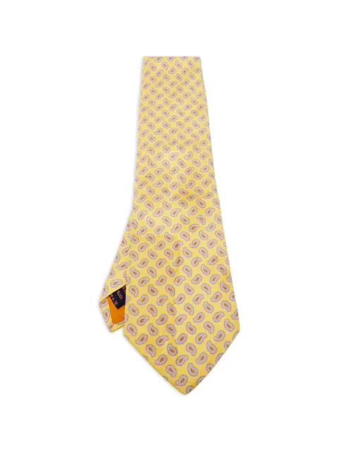 Etro Pre-Owned paisley-print silk tie Yellow 1280132