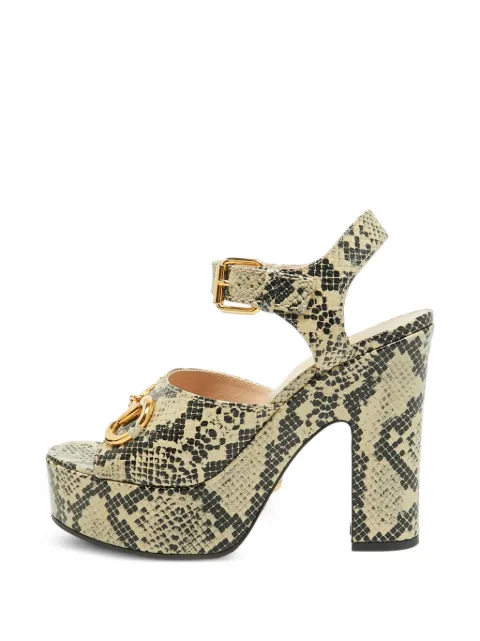 Gucci Pre-Owned Horsebit platform sandals Neutrals 1360825