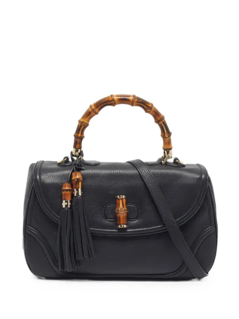 Gucci Pre-Owned large New Bamboo cross body bag Black 1328617