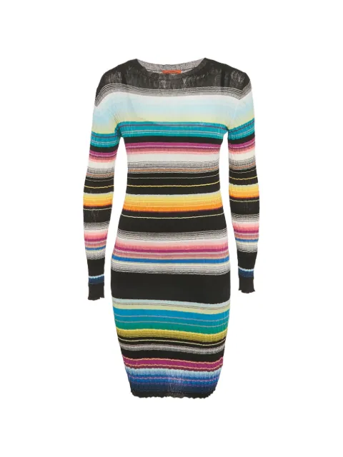 Missoni Pre-Owned striped rib-knit dress Black 1259846
