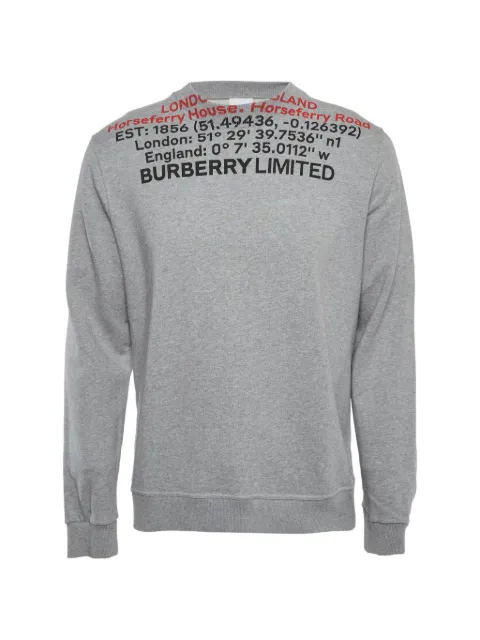 Burberry Pre-Owned Horseferry House graphic French Terry sweatshirt Grey 1318605